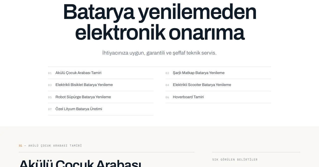 Hizmetler sayfası. Her cihaz kendi bölümünde, başlıklar "… — Mersin" kalıbında: insanlar Google’a böyle yazıyor.
